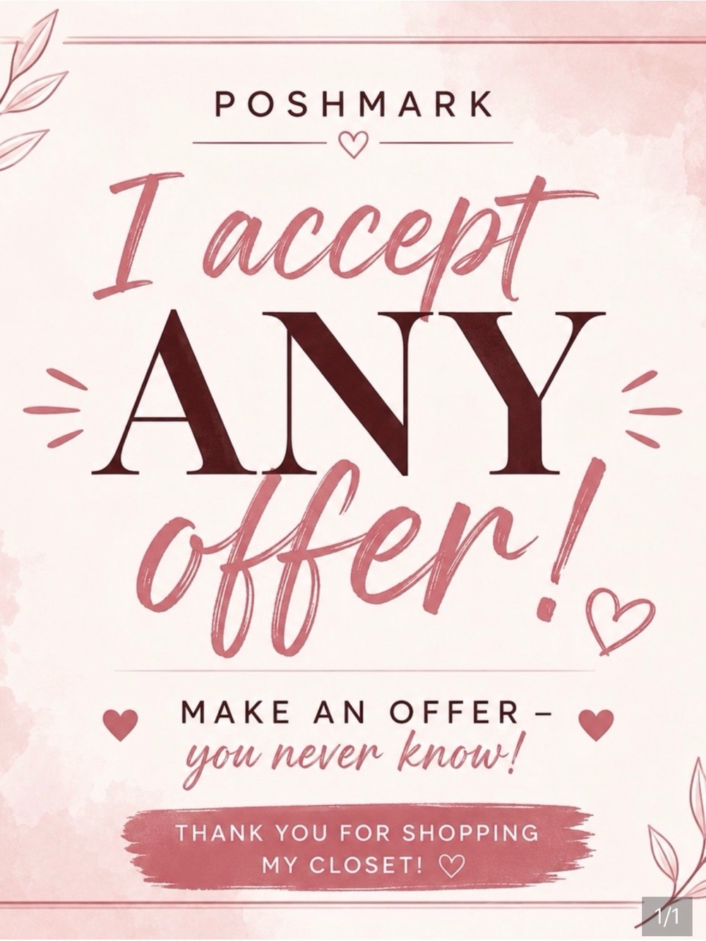 TAKING GOOD OFFERS !!